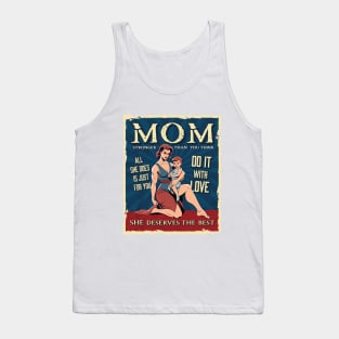 Strong Mom: Embracing Motherhood with Love and Strength Tank Top